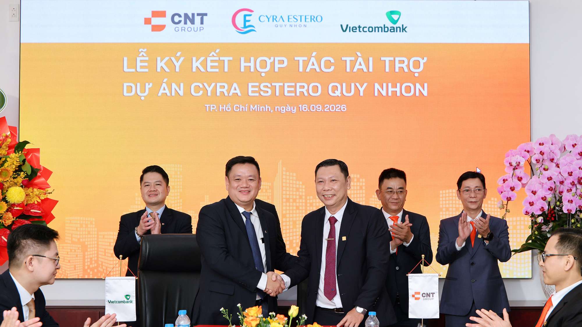 CNT GROUP VÀ VIETCOMBANK TÂY SÀI GÒN KÝ KẾT HỢP TÁC TÀI TRỢ DỰ ÁN CYRA ESTERO QUY NHON